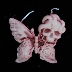 Butterfly Skull Ritual Candle