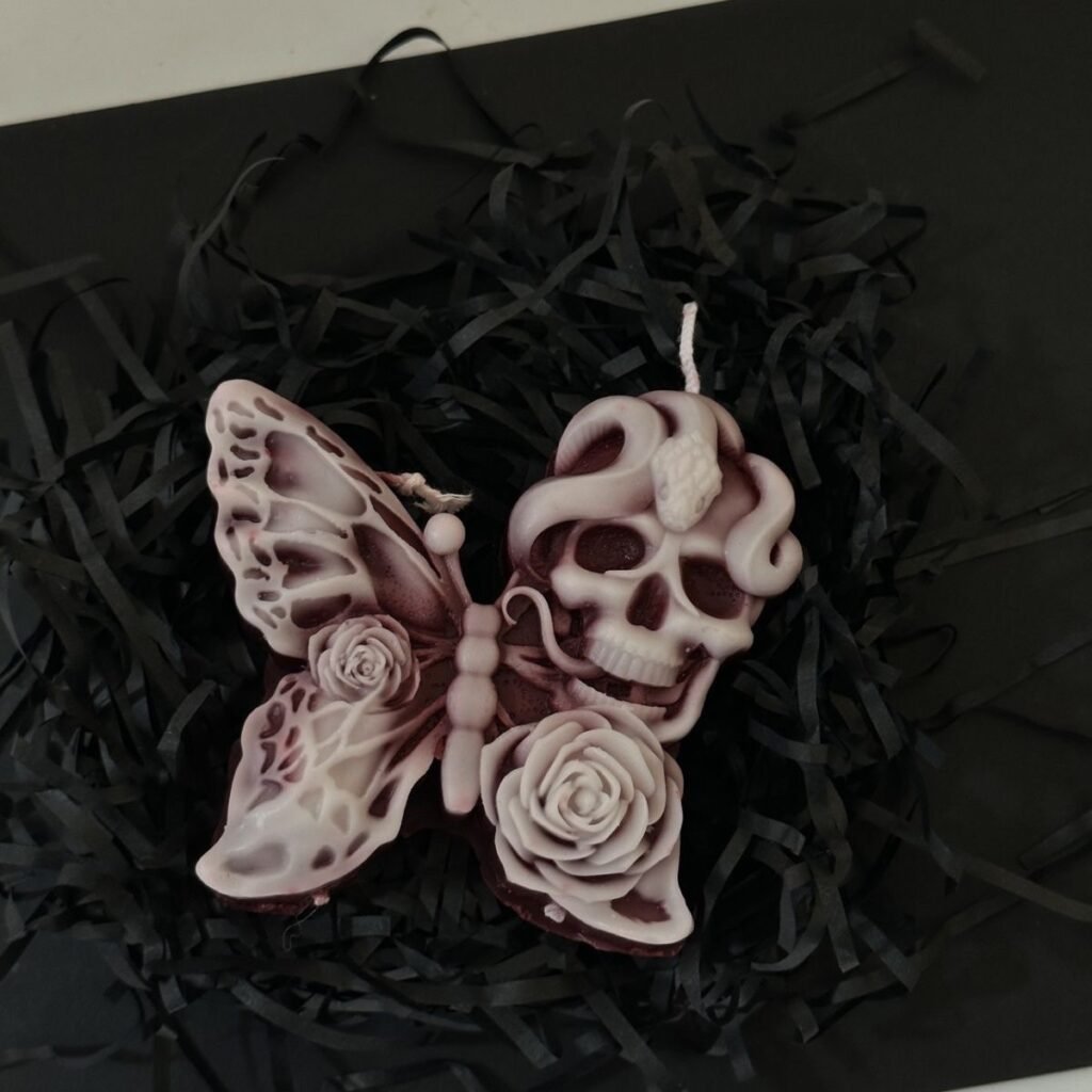 Butterfly Skull Ritual Candle | 2 PCS