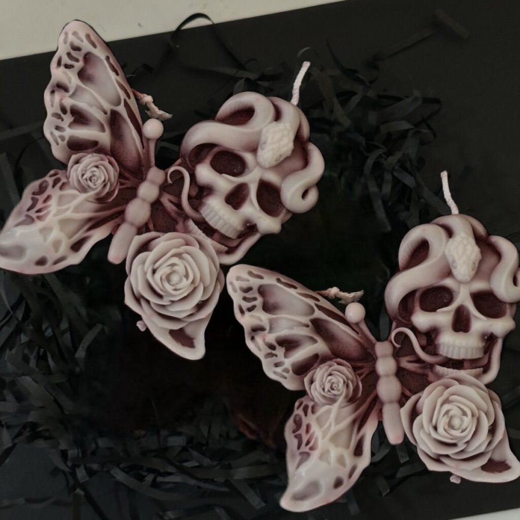 Butterfly Skull Sensual Ritual Candle | Low Temperature Candle | From 2PCS