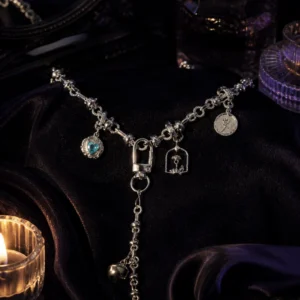OhO convertible body adornment styled in dark romantic light