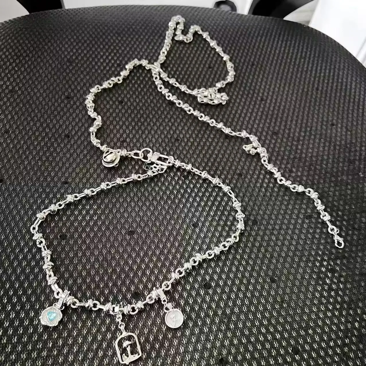 OhO silver body chain customer photo